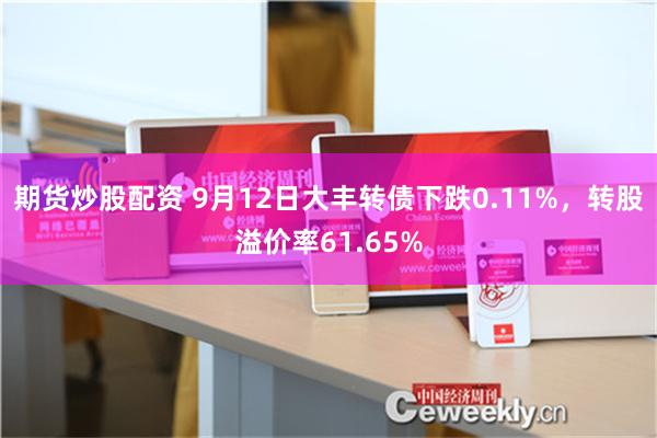 期货炒股配资 9月12日大丰转债下跌0.11%，转股溢价率61.65%