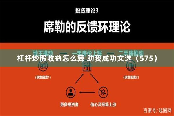 杠杆炒股收益怎么算 助我成功文选（575）