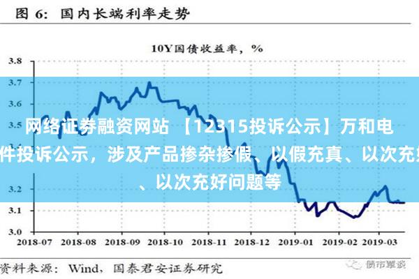 网络证劵融资网站 【12315投诉公示】万和电气新增2件投诉公示，涉及产品掺杂掺假、以假充真、以次充好问题等