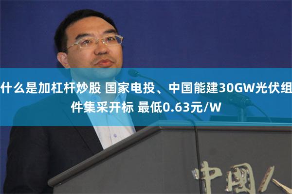 什么是加杠杆炒股 国家电投、中国能建30GW光伏组件集采开标 最低0.63元/W