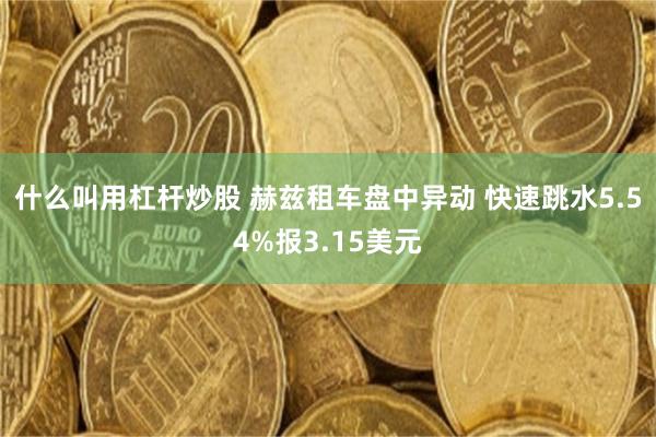 什么叫用杠杆炒股 赫兹租车盘中异动 快速跳水5.54%报3.15美元