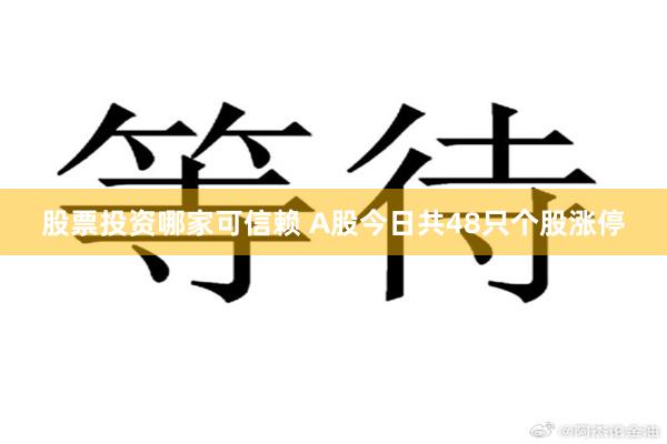 股票投资哪家可信赖 A股今日共48只个股涨停